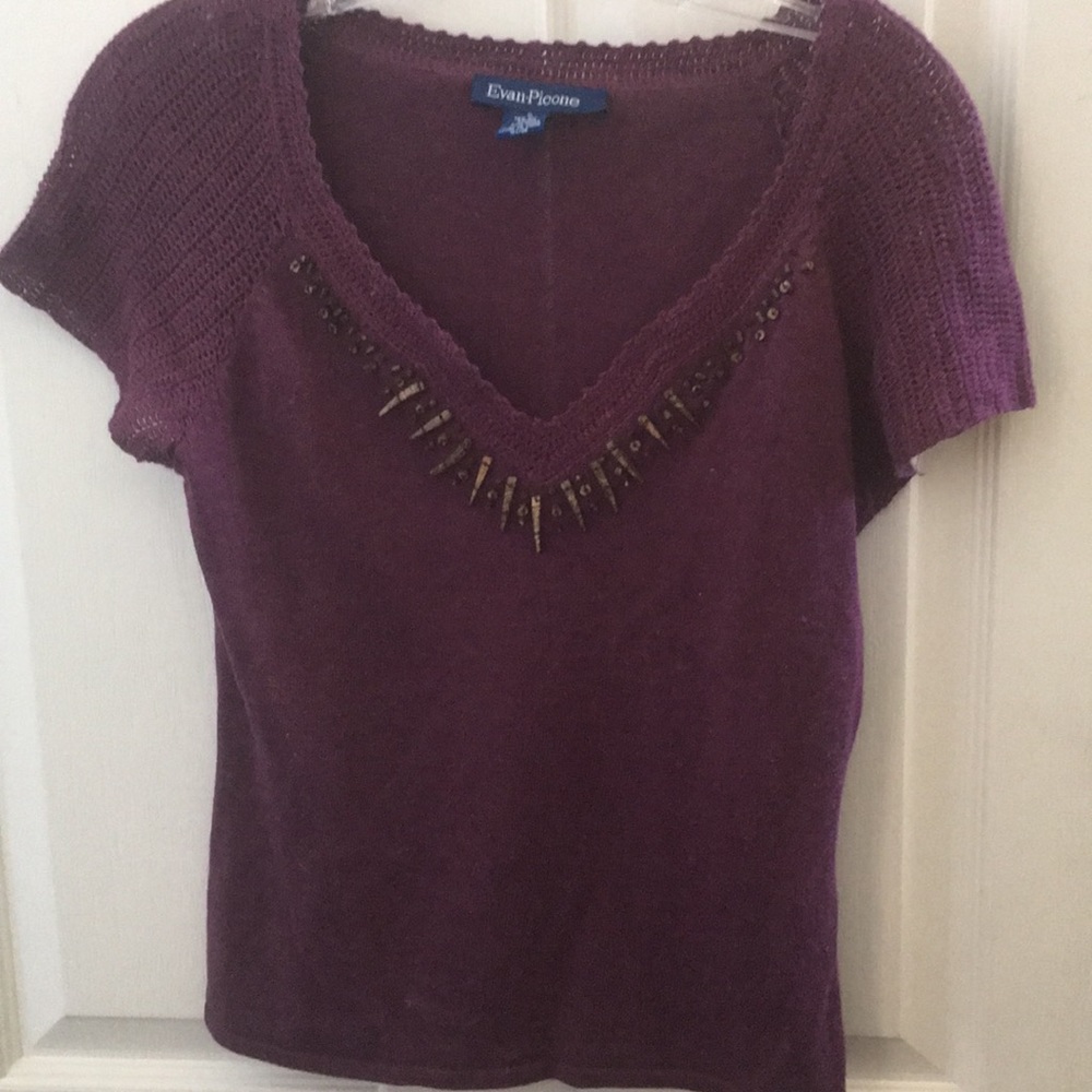 FINAL MARKDOWN Detailed Evan picone knit top small